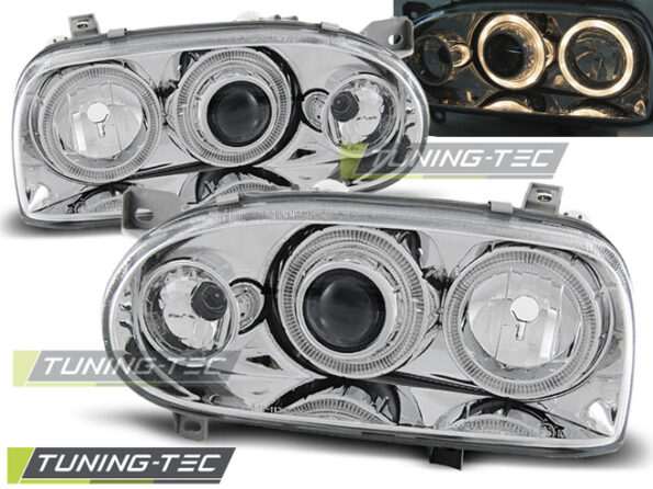 Φανάρια ANGEL EYES χρωμίου για VW GOLF 3 09.91-08.97