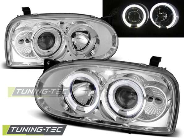 Φανάρια ANGEL EYES χρωμίου για VW GOLF 3 09.91-08.97