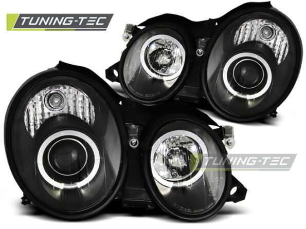 Φανάρια ANGEL EYES Μαύρο για MERCEDES W208 CLK 03.97-04.02