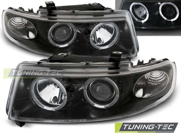 Φανάρια ANGEL EYES Μαύρο για SEAT LEON / TOLEDO 04.99-08.04