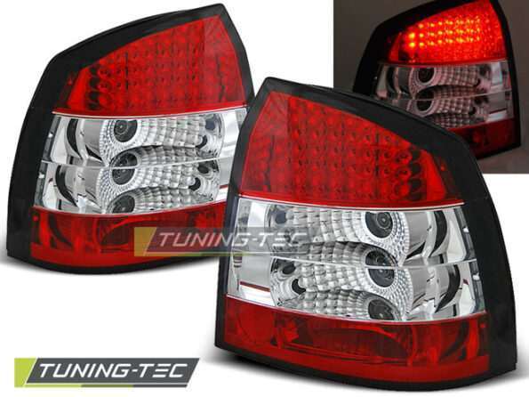 OPEL ASTRA G 09.97-02.04 3D/5D Κόκκινο Λευκό LED