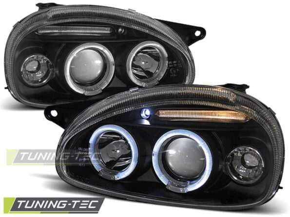 OPEL CORSA B 02.93-10.00 ANGEL EYES Μαύρο