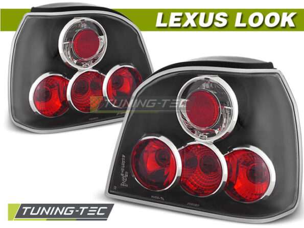 TAIL LIGHTS Μαύρο για VW GOLF 3 09.91-08.97