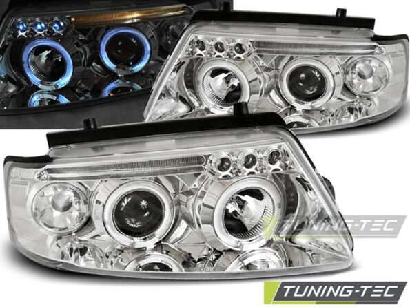Φανάρια ANGEL EYES χρωμίου για VW PASSAT B5 3B 11.96-08.00