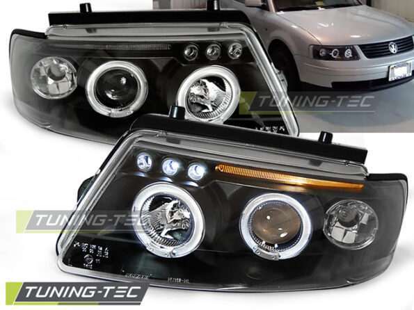 Φανάρια ANGEL EYES Μαύρο για VW PASSAT B5 3B 11.96-08.00