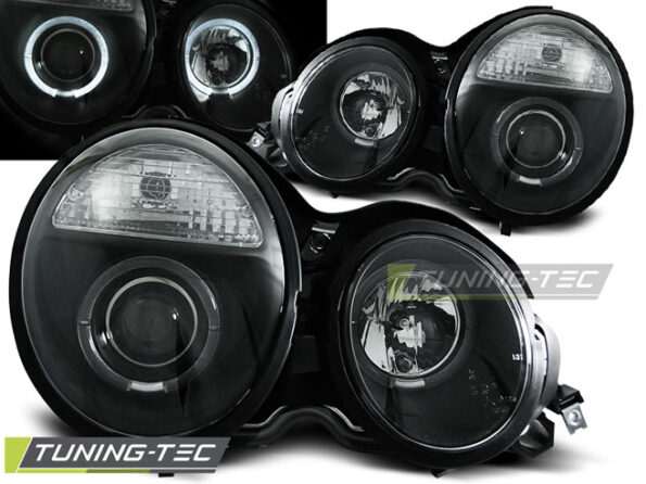 Φανάρια ANGEL EYES Μαύρο για MERCEDES W210 E-KLASA 95-05.99