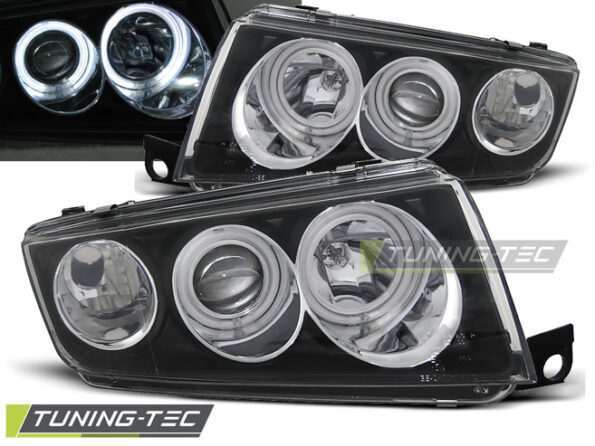 Φανάρια ANGEL EYES Μαύρο για SKODA FABIA I 12.99-08