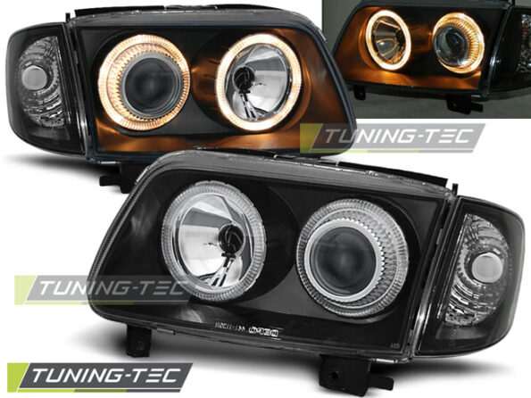 Φανάρια ANGEL EYES Μαύρο για VW POLO 6N2 10.99-10.01