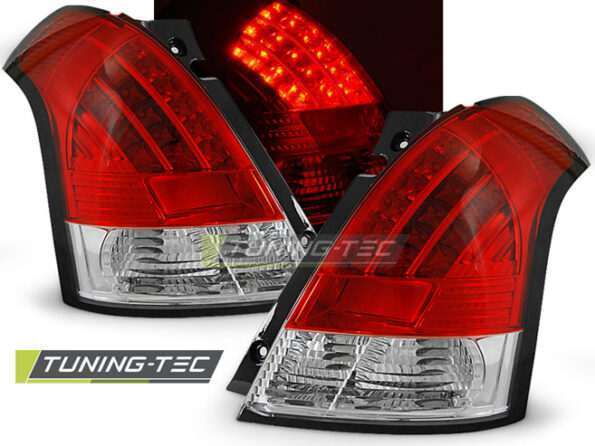 SUZUKI SWIFT 05.05-10 Κόκκινο Λευκό LED