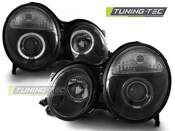 Φανάρια ANGEL EYES Μαύρο για MERCEDES W210 E-KLASA 06.99-02