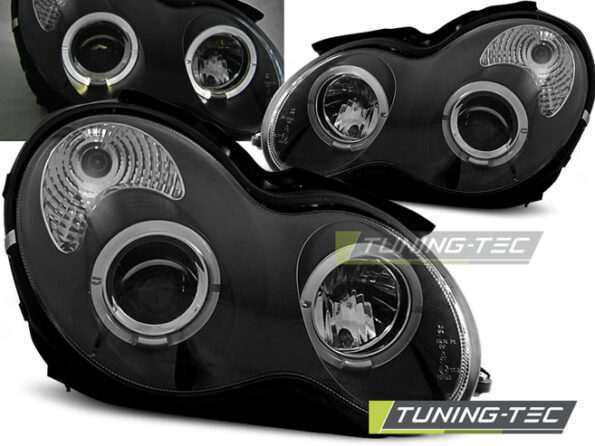 Φανάρια ANGEL EYES Μαύρο για MERCEDES W203 C-KLASA 07.00-03.04