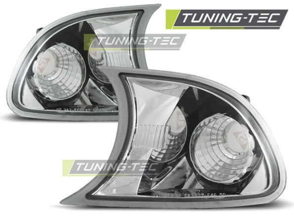 Εμπρός φλας χρωμίου για BMW E46 09.01-03.03 COUPE