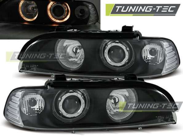 Φανάρια ANGEL EYES Μαύρο για BMW E39 09.95-06.03