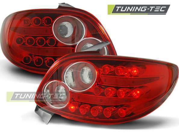 PEUGEOT 206 10.98- Κόκκινο Λευκό LED