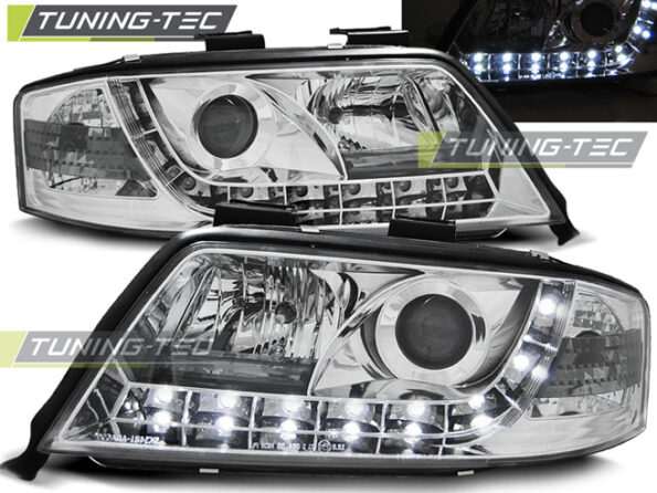 Φανάρια DAYLIGHT χρωμίου για AUDI A6 06.01-05.04