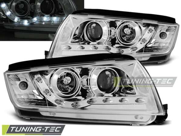Φανάρια DAYLIGHT χρωμίου για SKODA FABIA 12.99-08