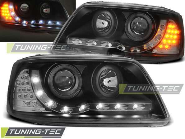 Φανάρια DAYLIGHT Μαύρο για VW T5 04.03-08.09