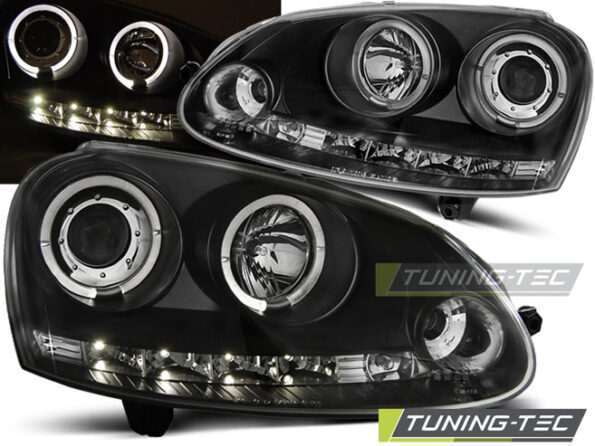 Φανάρια ANGEL EYES Μαύρο για VW GOLF 5 10.03-09