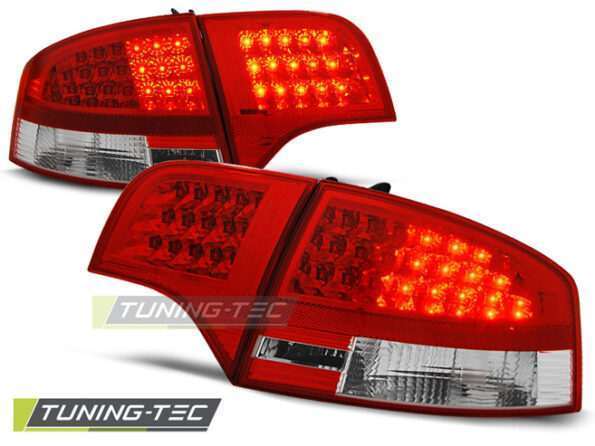 Πίσω φανάρια led Κόκκινο Λευκό για AUDI A4 B7 11.04-11.07 SEDAN