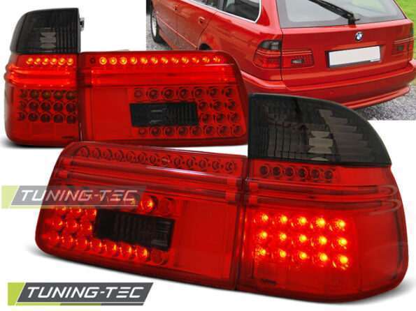 Πίσω φανάρια  led Κόκκινο SMOKE για BMW E39 97-08.00 TOURING
