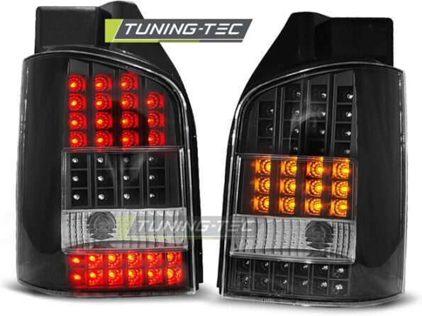 Πίσω φανάρια  led Μαύρο για VW T5 04.03-09