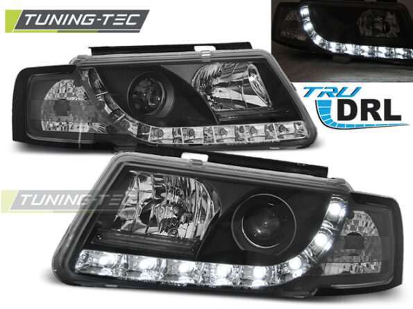 Φανάρια TRUE DRL Μαύρο για VW PASSAT B5 3B 11.96-08.00