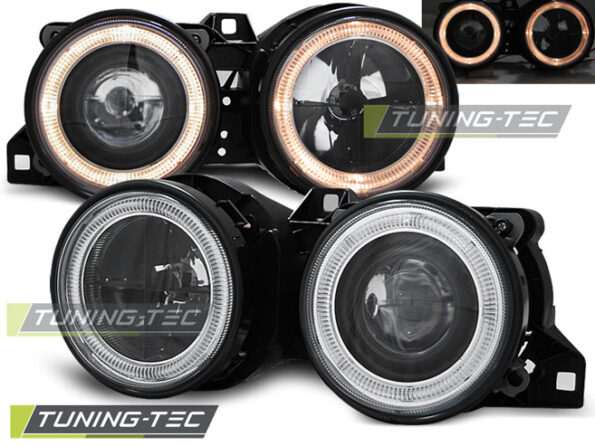 Φανάρια ANGEL EYES Μαύρο για BMW E30 11.82-06.94