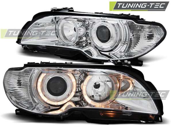 Φανάρια ANGEL EYES χρωμίου για BMW E46 04.03-06 COUPE CABRIO