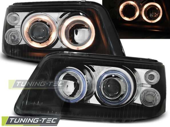 Φανάρια ANGEL EYES Μαύρο για VW T5 04.03-08.09