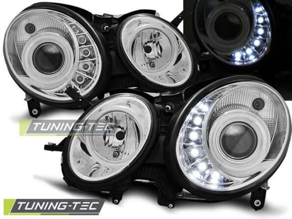 Φανάρια DAYLIGHT χρωμίου για MERCEDES W211 E-KLASA 03.02-04.06