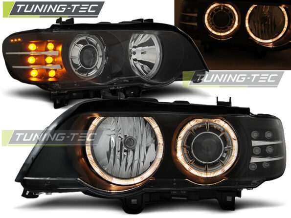 XENON Φανάρια ANGEL EYES Μαύρο LED INDICATOR για BMW X5 E53 09.99-10.03