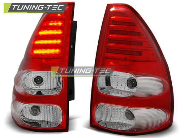 TOYOTA LAND CRUISER 120 03-09 Κόκκινο Λευκό LED