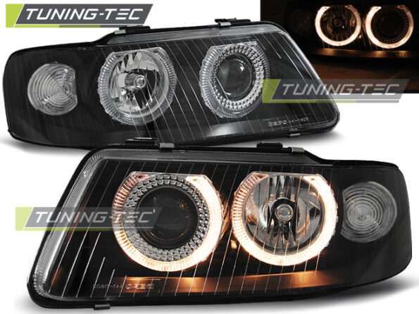 Φανάρια ANGEL EYES Μαύρο για AUDI A3 09.00-05.03