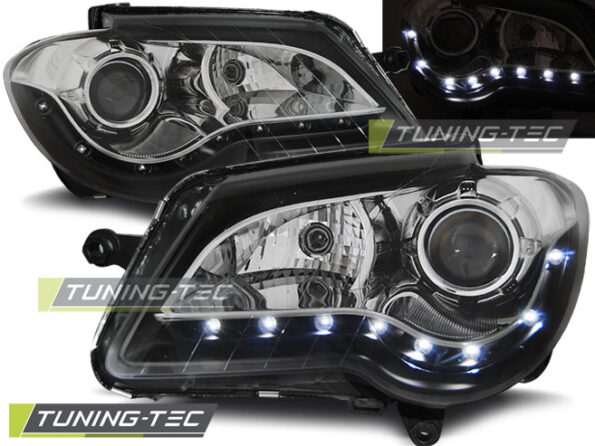 Φανάρια DAYLIGHT Μαύρο για VW TOURAN 06-10