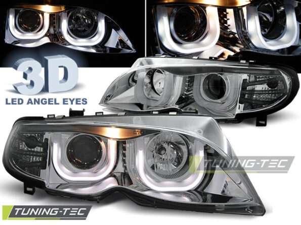Φανάρια ANGEL EYES 3D χρωμίου για BMW E46 09.01-03.05 S/T