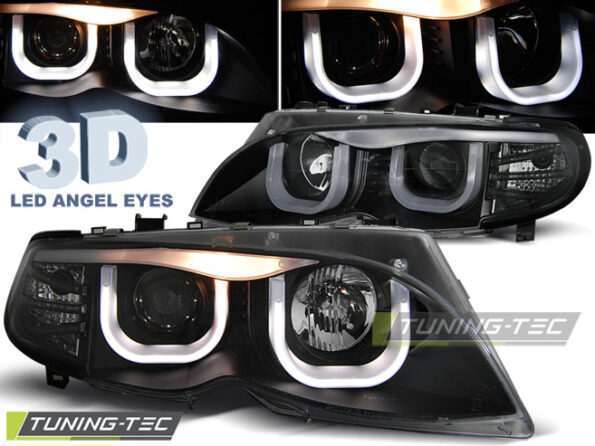 Φανάρια ANGEL EYES 3D Μαύρο για BMW E46 09.01-03.05 S/T Μαύρο