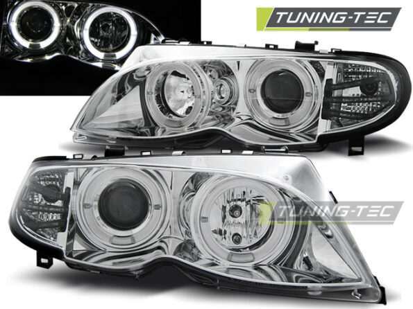 Φανάρια ANGEL EYES χρωμίου για BMW E46 09.01-03.05