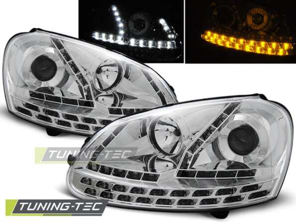 Φανάρια DAYLIGHT χρωμίου για VW GOLF 5 03-08