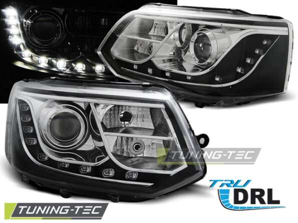 Φανάρια TRUE DRL χρωμίου για VW T5 2010-2015