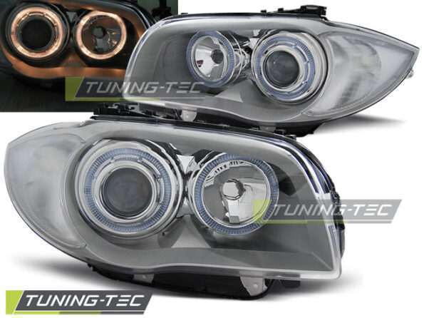 Φανάρια ANGEL EYES χρωμίου για BMW 1 E87/E81/82/88 04-11