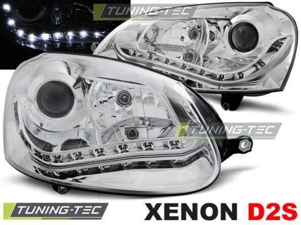 XENON Φανάρια χρωμίου για VW GOLF 5