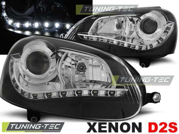 XENON Φανάρια Μαύρο για VW GOLF 5