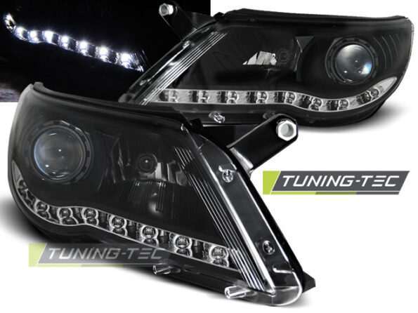 Φανάρια DAYLIGHT Μαύρο για VW TIGUAN 10.07-11