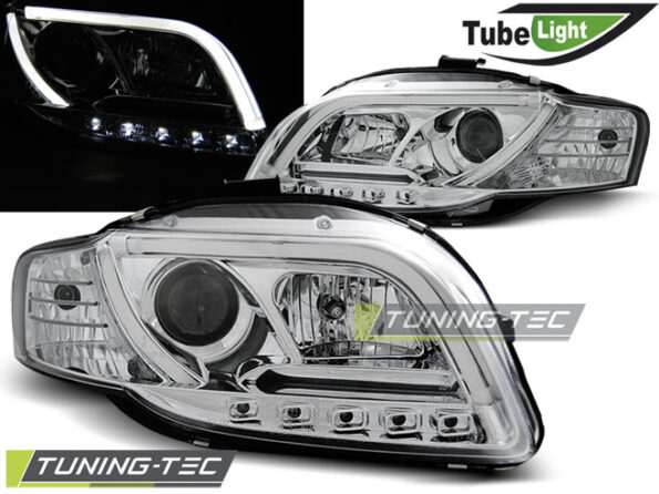 Φανάρια TUBE LIGHT χρωμίου για AUDI A4 B7 11.04-03.08