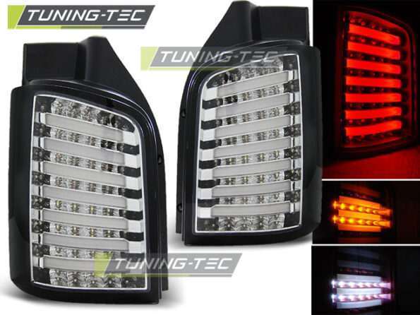 Πίσω φανάρια  led χρωμίου Μαύρο για VW T5 04.03-09 / 10-15