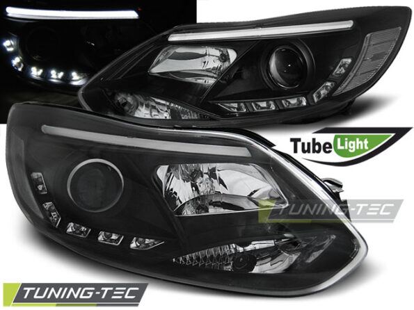 FORD FOCUS MK3 11- 10.14  TUBE LIGHTS Μαύρο