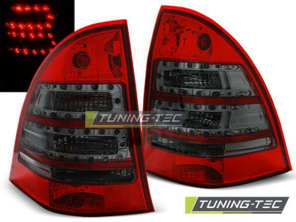 Πίσω φανάρια led Κόκκινο SMOKE για MERCEDES C-KLASA W203 KOMBI 00-07