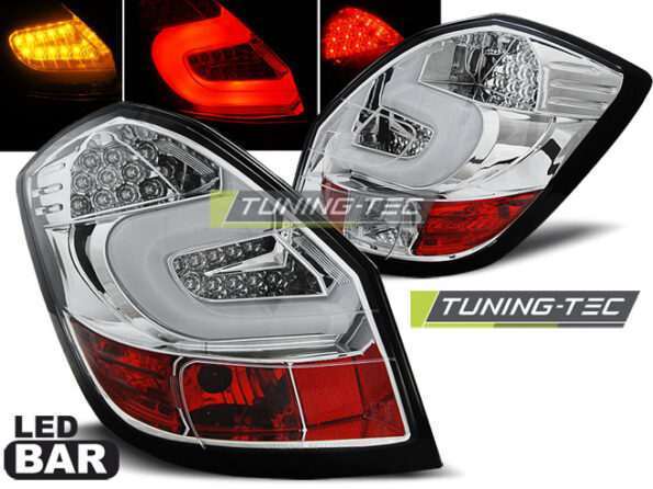 Πίσω φανάρια  led χρωμίου για SKODA FABIA II 07-06.14