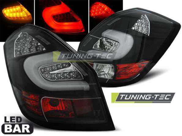 Πίσω φανάρια  led Μαύρο για SKODA FABIA II 07- 06.14