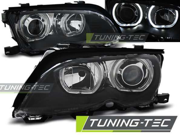 Φανάρια ANGEL EYES LED Μαύρο για BMW E46 09.01-03.05